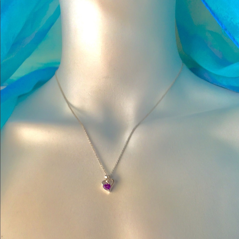 Amethyst Heart Necklace